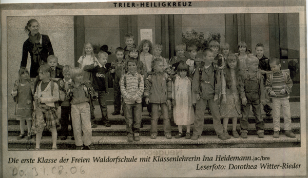 Trierischer Volksfreund, 31.08.2006, Neue Erste Klasse