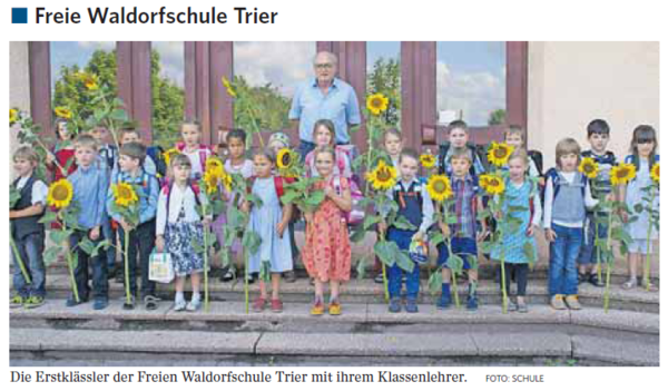 Trierischer Volksfreund, 23.08.2013, Neue Erste Klasse
