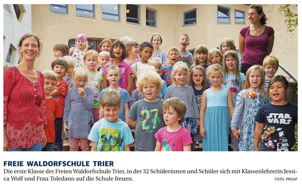 Trierischer Volksfreund, 22.08.2017, neue erste Klasse